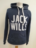 R195 WOMENS JACK WILLS NAVY BLUE DRAWSTRING SWEATSHIRT HOODIE UK 10 EU 38