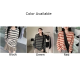 Retro Style Women Sweatshirt Long Sleeve Striped Hoodies for Streetwear