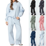 Ladies Bow Tracksuit Loose Hooded Hoodies Casual Sweatshirt Pants 2PCS suit UK