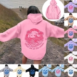 Ladies Meet me at the ocean Boutique Hooded PRINT Hoodies Sweatshirts Plus Size