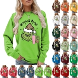 UK Women Pullover The Grinch Sweatshirt Christmas Xmas Hoodies Tops Blouse SIZE