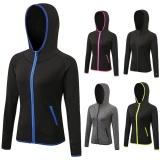 Women Zipper Hoodies Sweatshirts Activewear Fitness Training Sports Coat Jacket