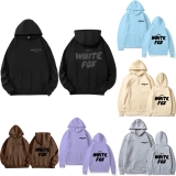 Womens Casual Hoodie Hoody White Print Foxes Pullover Jumper Top Girls Xmas Gift