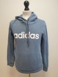 W450 WOMENS ADIDAS BLUE DRAWSTRING SWEATSHIRT HOODIE UK S 8-10 EU 36-38