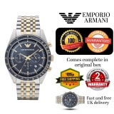 NEW Emporio Armani AR6088 Tazio Men’s Chronograph Two Tone Stainless Steel Watch