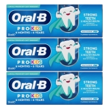Oral-B Pro Kids Toothpaste 0-6 Years for Strong Teeth & Healthy Mouth 50ml X 3