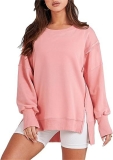 Womens Sweatshirt Crewneck Loose Long Sleeve Pullover Casual Clothes Hoodie Top