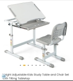 Ergonomic Adjustable Kids Tilting Chair and Table Set