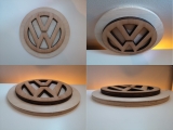 VW Wooden Camper Transporter Car Badge Laser Cut Mancave Sign Wood Wall Plaque