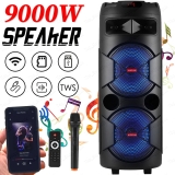 9000W Portable Bluetooth Speaker Subwoofer Party Heavy Bass Sound System w/ Mic