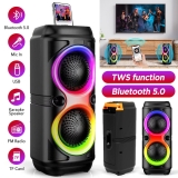 Portable Bluetooth Speaker Sub woofer Heavy Bass Sound Party System In/Outdoors