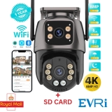 CCTV 8MP 4K Camera Outdoor Wifi Wireless Security Home Smart System 1080p 360ptz