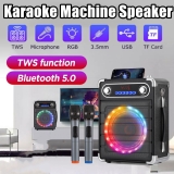RGB Party Bluetooth TWS Speakers AUX Heavy Bass Karaoke Subwoofer Sound System