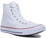 Converse All Star Hi Mens Lace Up Casual Hi Top Trainers In White Sizes UK 7 -12