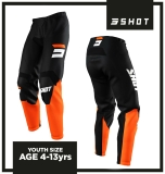 NEW SHOT RAW BURST YOUTH KIDS MOTOCROSS MX ENDURO QUAD BIKE PANT KTM ORANGE
