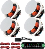4x 6.5″ Bluetooth Ceiling Speakers Wireless Background Music Amp Kit
