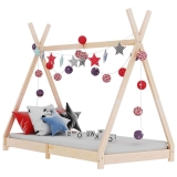 vidaXL Kids Bed Frame Solid Pine Wood 90×200 cm