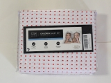 CGK Linens Kids Queen Flat Sheet, Fitted Sheet, 2 Pillowcases Hearts  NEW
