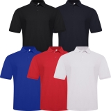 Mens Polo Shirts Short Sleeve Regular Fit Premium Pique Work Casual Plain Top