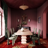 Designing a Moody, Tented Dining Room with Ultraleather — OLD BRAND NEW