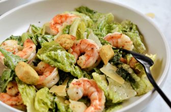 Air Fryer Shrimp Caesar Salad
