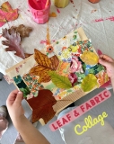 Leaf & Fabric Collage – ARTBAR