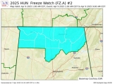 Freeze Watch In Effect For Northern Alabama Tuesday Night/Wednesday Morning : The Alabama Weather Blog