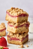 Moist Buttery Strawberry Crumb Cake