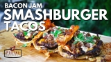 Smashburger Tacos Recipe with Bacon Jam! The Best Cheeseburger Tacos Recipe