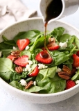 Strawberry Spinach Salad with Warm Brown Butter Dressing