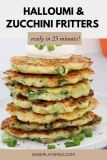 Halloumi and Zucchini Fritters – Bake Play Smile