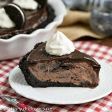 Fudge Topped Chocolate Ice Cream Pie