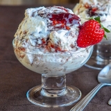 Roasted Strawberry Jam Fool. Super simple. Super delicious.