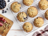 Blueberry Rhubarb Muffins – Budget Bytes