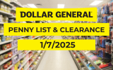 Dollar General Penny List & Clearance | 1/7/2025