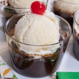 Caramel Hot Fudge Brownie Sundae