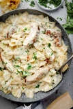 Farfalle with Chicken and Roasted Garlic