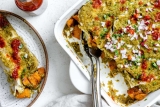 Butternut Squash Enchiladas Verdes [or Kabocha, Pumpkin]