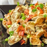 Creamy Bacon Parmesan Potatoes. A copycat steakhouse recipe!!!