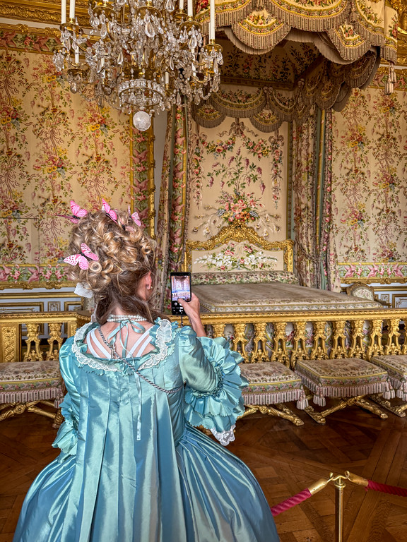 In costume at Versailles