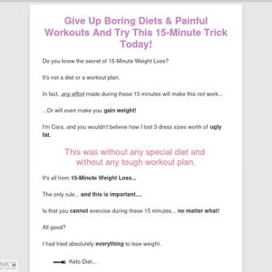 15 Minute Weight Loss