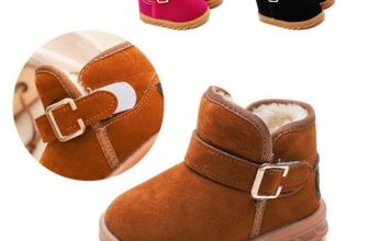 GIRLS KIDS CHILDRENS ANKLE SNOW BOOTS WARM LINED COMFY OUTDOOR SHOES WINTER FUR