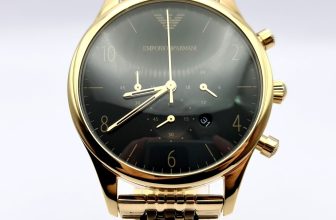 NEW GENUINE EMPORIO ARMANI MENS AR1893 YELLOW GOLD STAINLESS STEEL CHRONO WATCH