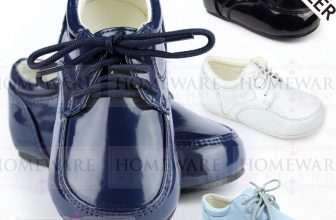BABY BOYS SPANISH STYLE SHINY PATENT SHOES LACE UP SIZE 1-7 INF WHITE BLACK NAVY