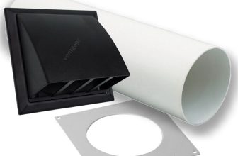 Wall Vent Kit Tumble Dryer External Pipe Outlet Black cowl Grille 4″ 100mm