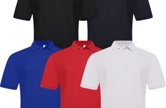 Mens Polo Shirts Short Sleeve Regular Fit Premium Pique Work Casual Plain Top