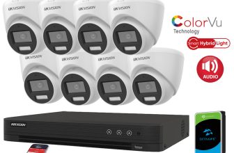 Hikvision ColorVu CCTV Audio Camera System 5MP 4CH 8CH DVR HDD Home Security Kit