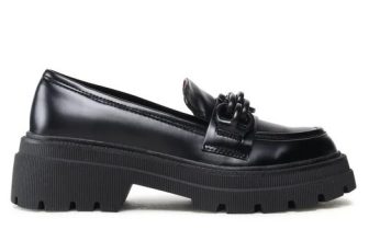 Keddo Womens Black Faux Leather Loafers UK SIZE 6.5 BNIB