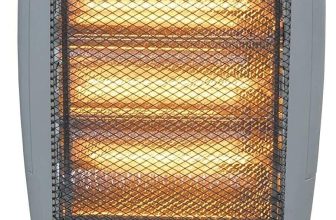 1200w Oscillating Halogen Heater Tip Over Cut-Out 3 Heat Settings Instant Heat