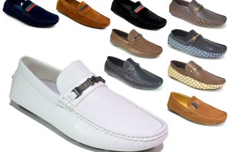 MENS LOAFERS SHOES GENTS SLIP ON MOCCASINS METAL BUCKLE WHITE UK SIZES 6-12